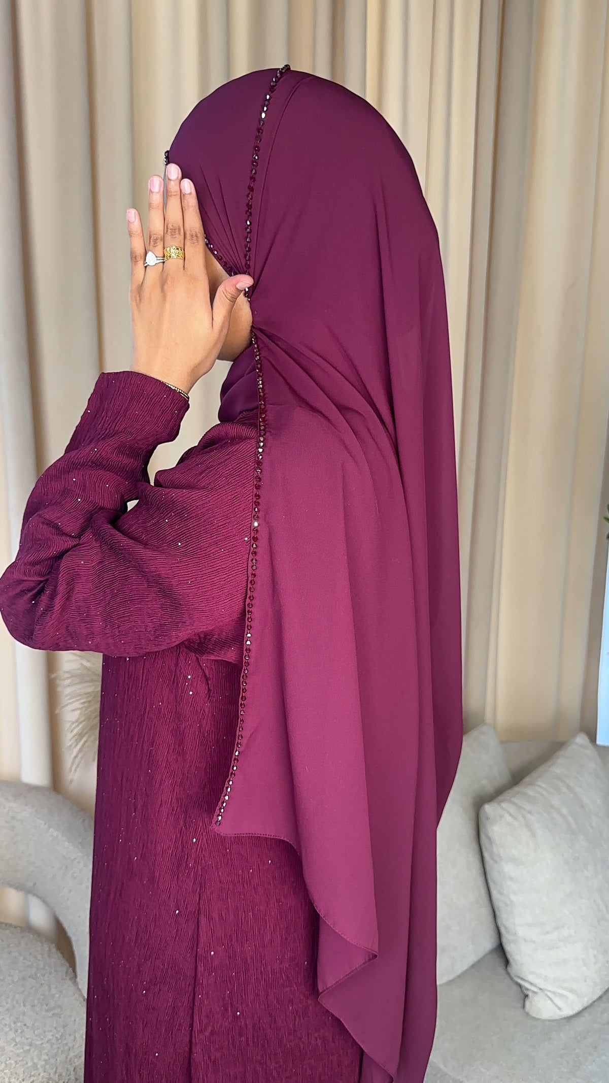 Maroon Abaya Blazer