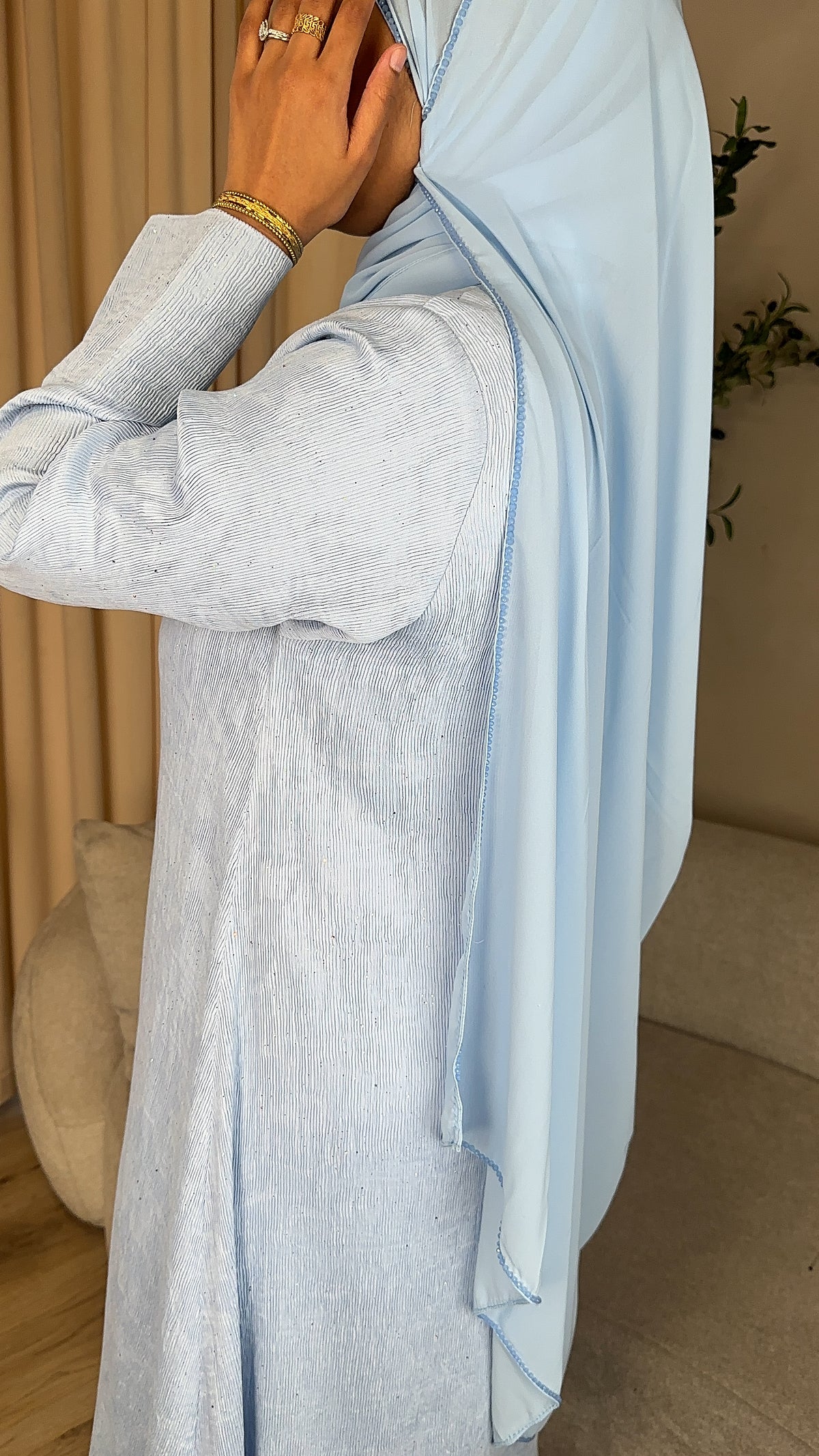 Baby Blue Abaya Blazer